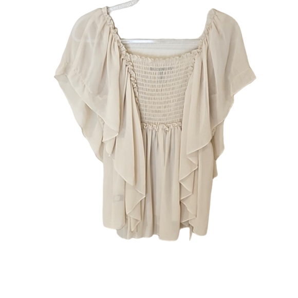 Victoria's Secret crochet chiffon boho blouse women's size medium - Picture 7 of 8